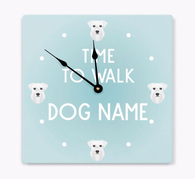 Time To Walk...: Personalized {breedFullName} Wall Clock